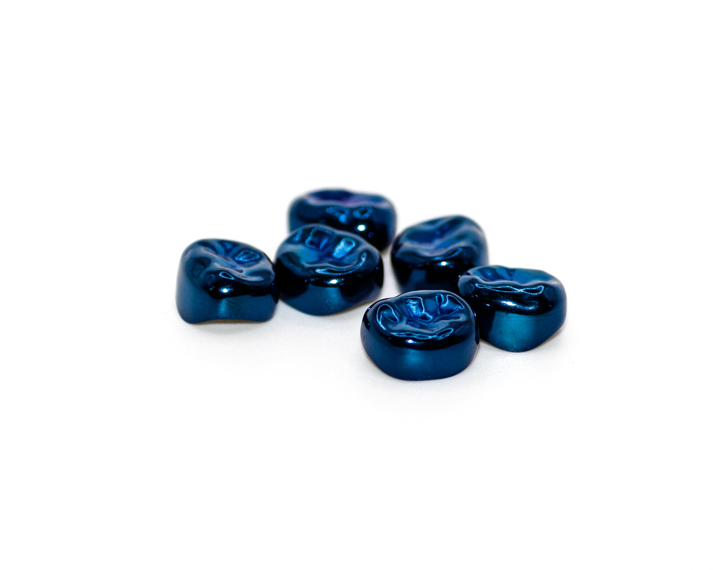 PURPLE - Pack of 5 Colored Premium Stainless Steel Dental Crowns