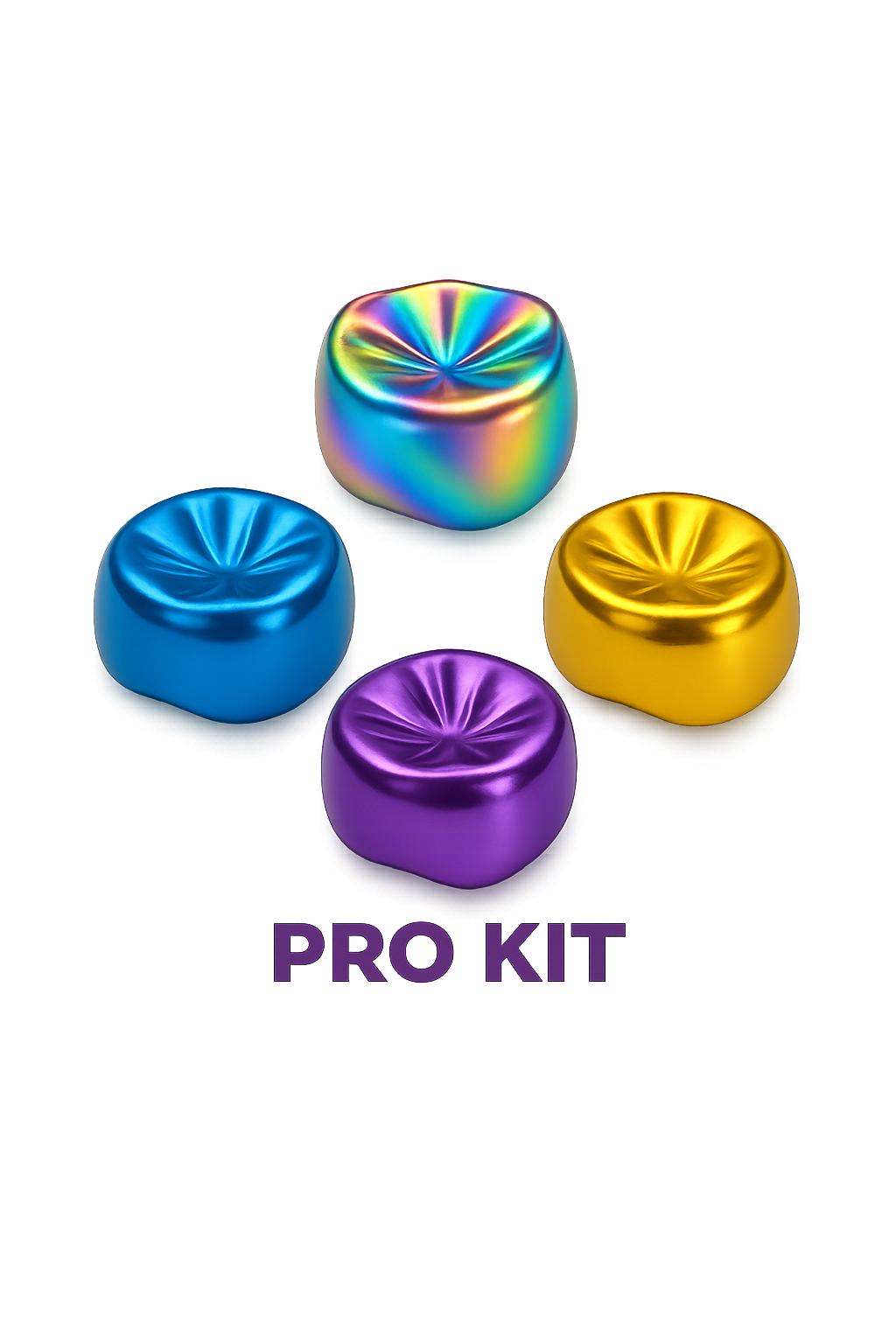 Pro Kit — blue, unicorn, gold, purple pediatric crowns