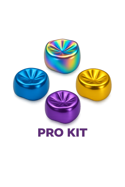 Pro Kit — blue, unicorn, gold, purple pediatric crowns